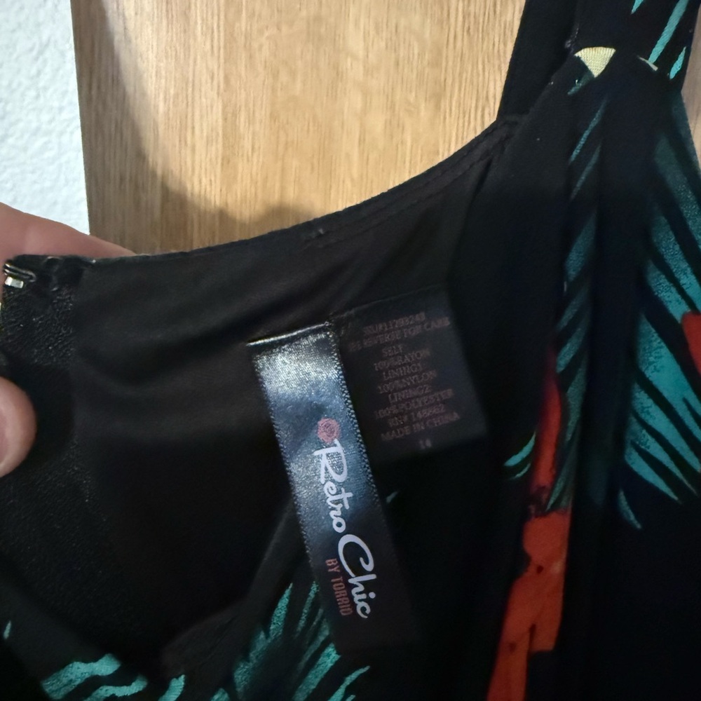 Torrid Retro Chic Black Floral Midi Dress - Picture 4 of 5